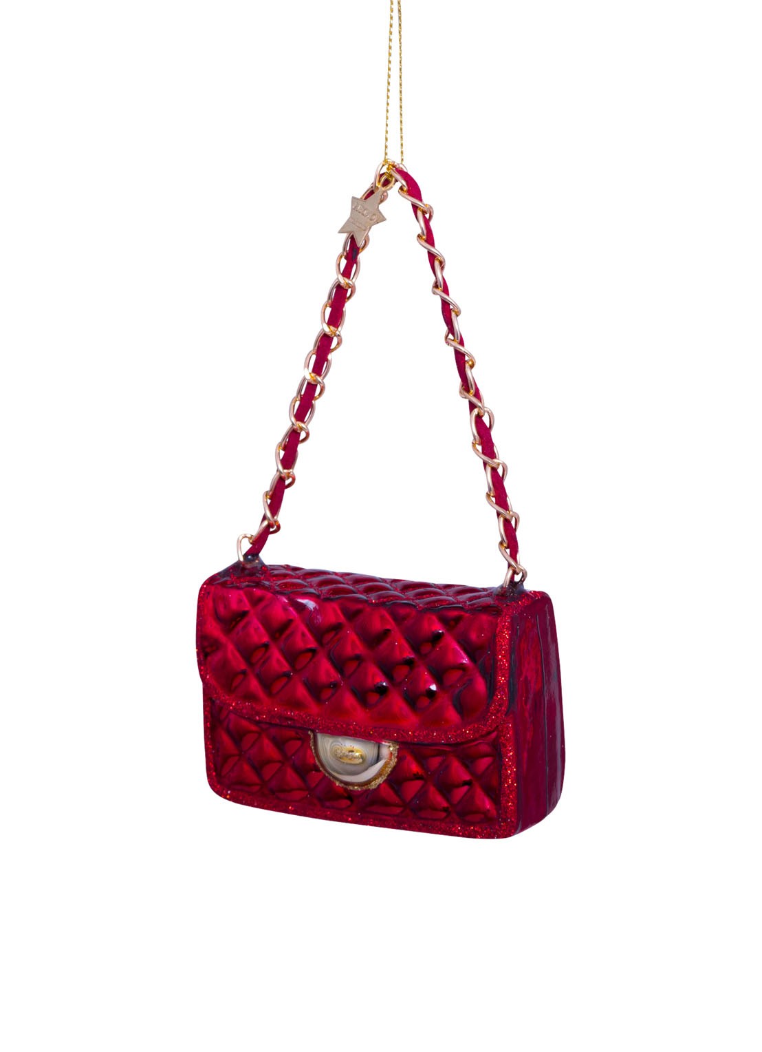Vondels Tas kersthanger 5,5 cm - detail 2 rood