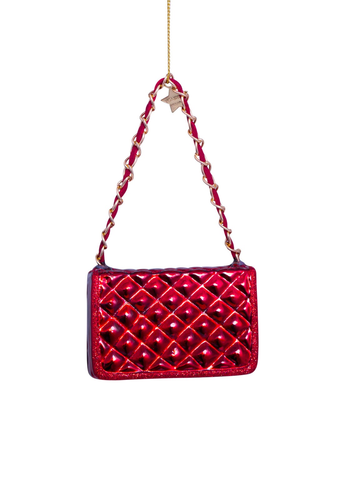 Vondels Tas kersthanger 5,5 cm - detail 4 rood