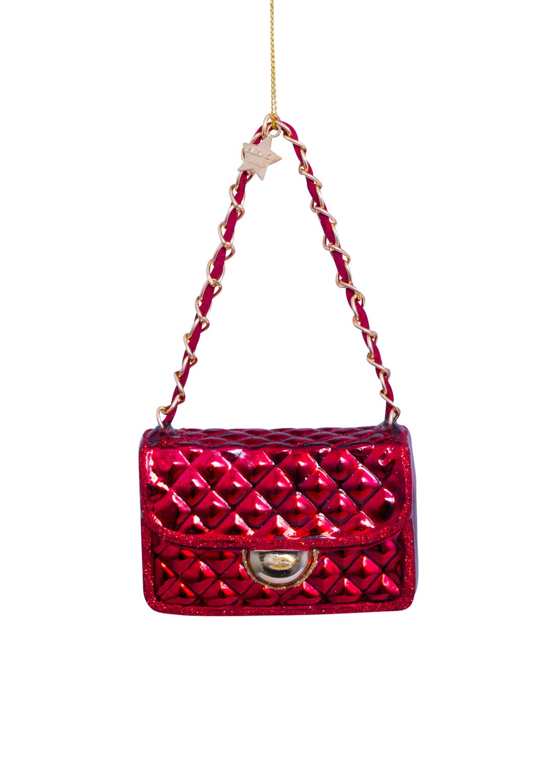 Vondels Tas kersthanger 5,5 cm - voorkant rood