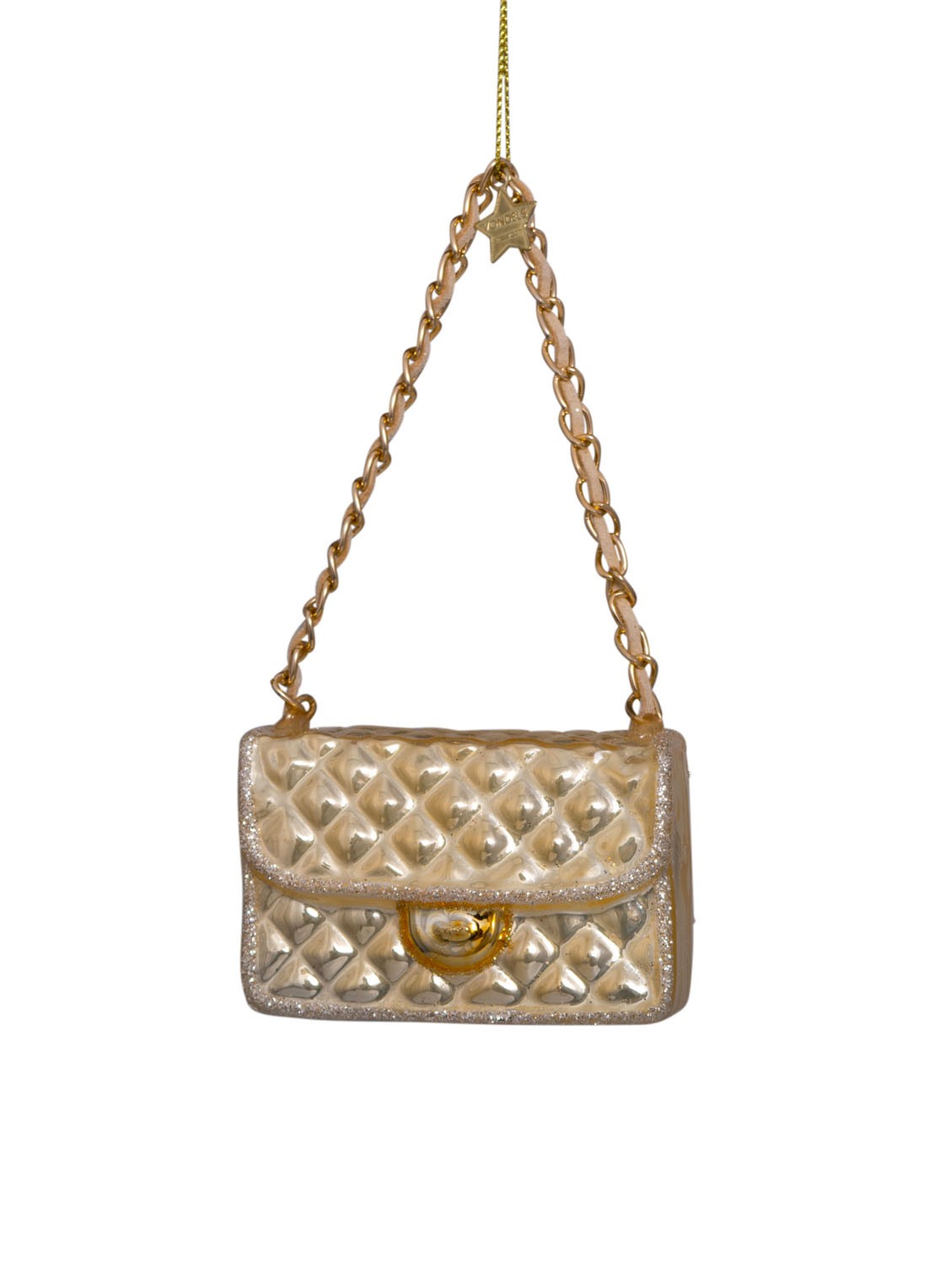 Vondels Tas kersthanger 5,5 cm - voorkant goud
