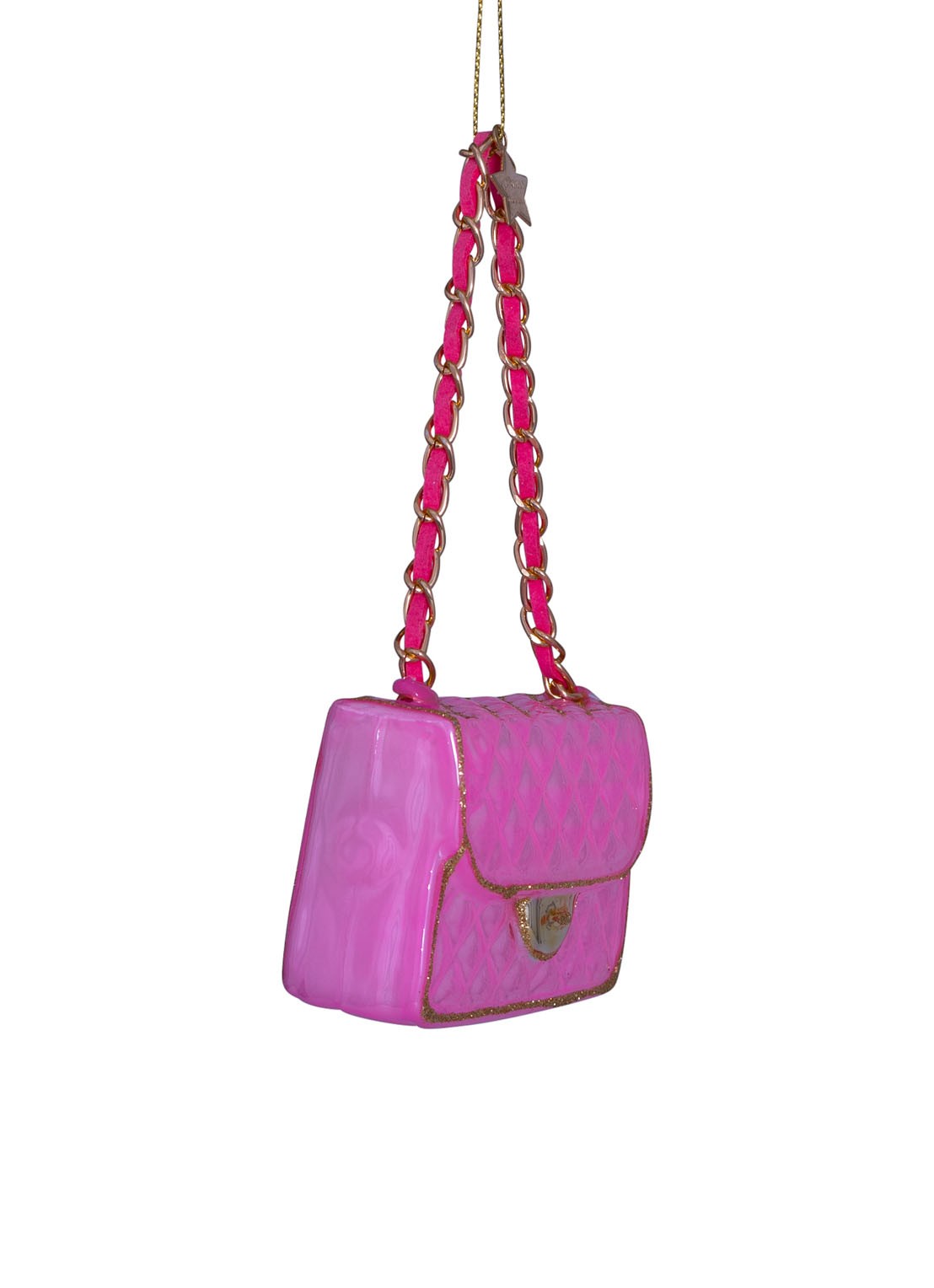 Vondels Tas kersthanger 5,5 cm - detail 3 roze