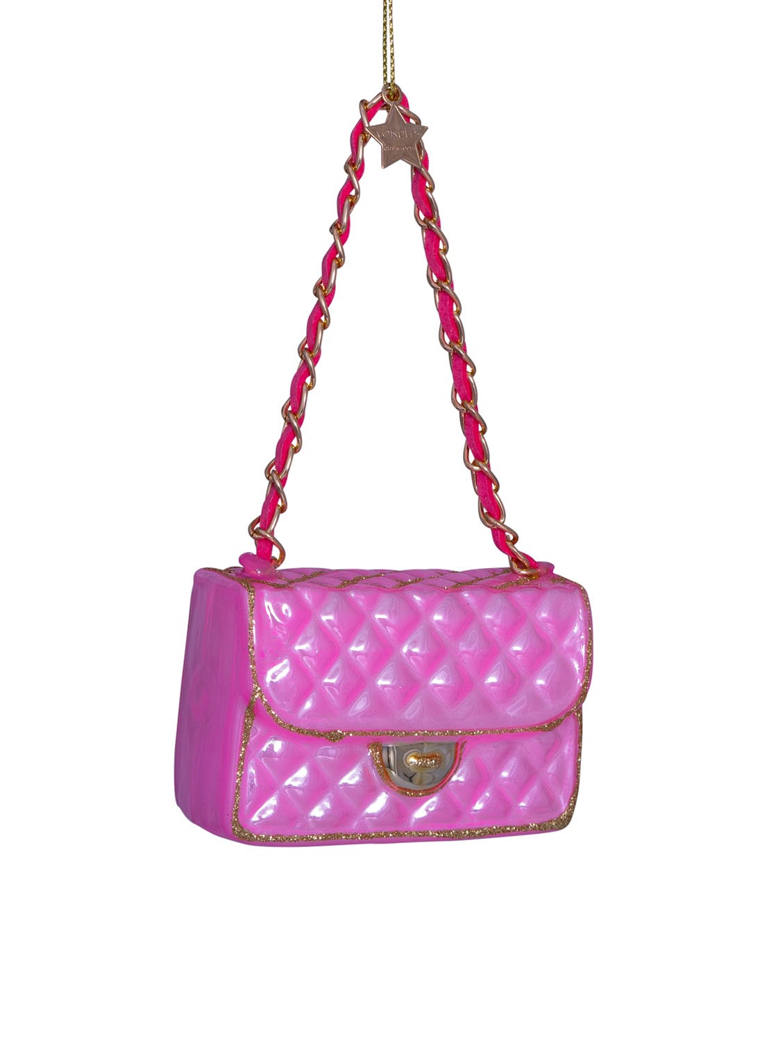Vondels Tas kersthanger 5,5 cm - voorkant 4 roze
