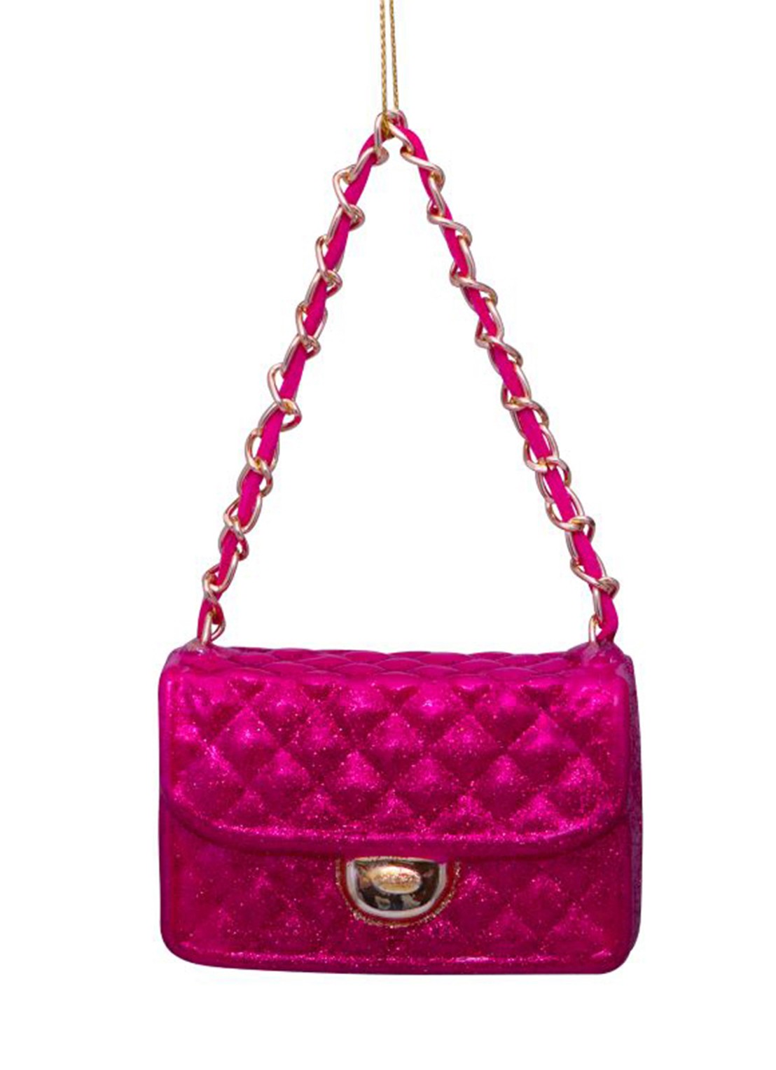 Vondels Tas kersthanger 5,5 cm - voorkant 2 roze
