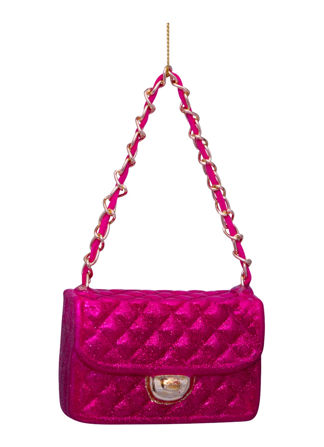 Vondels Tas kersthanger 5,5 cm - voorkant 2 roze