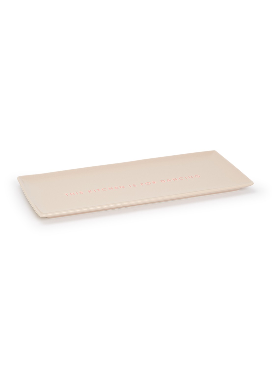Vondels This Kitchen is For Dancing serveerschaal 35 cm - voorkant beige