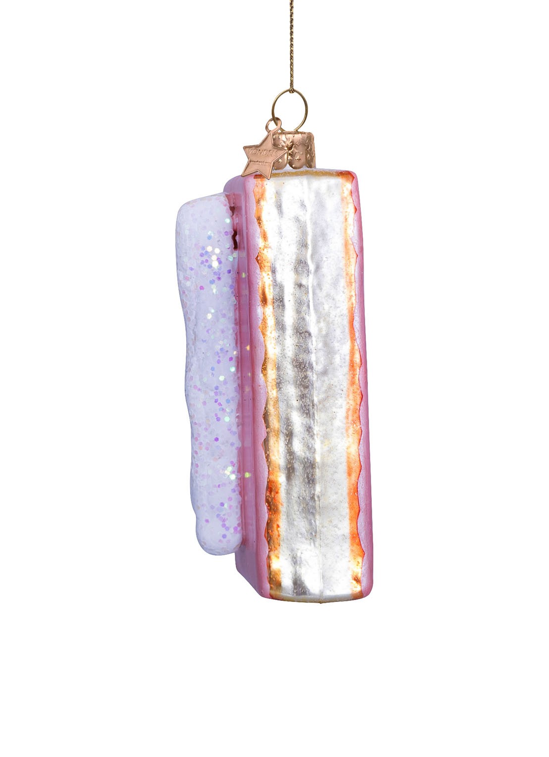 Vondels Tompouce kersthanger 10 cm - detail 2 multicolor