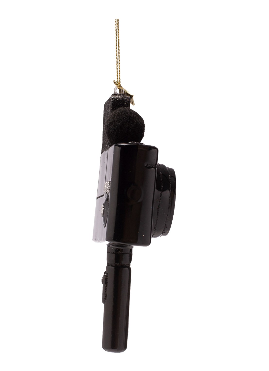 Vondels Vlog Camera kersthanger 13,5 cm - detail zwart