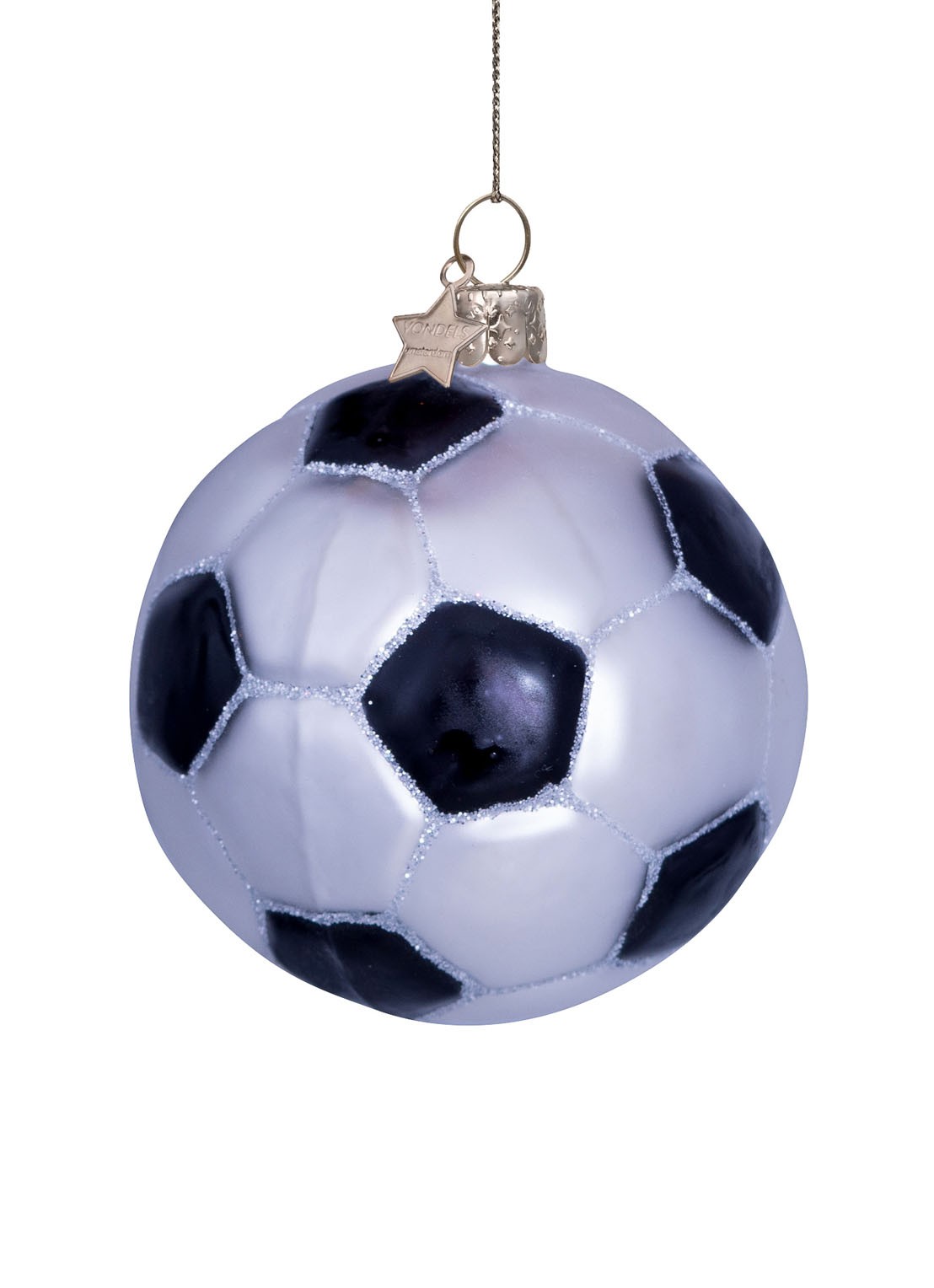 Vondels Voetbal kersthanger 7 cm - detail wit