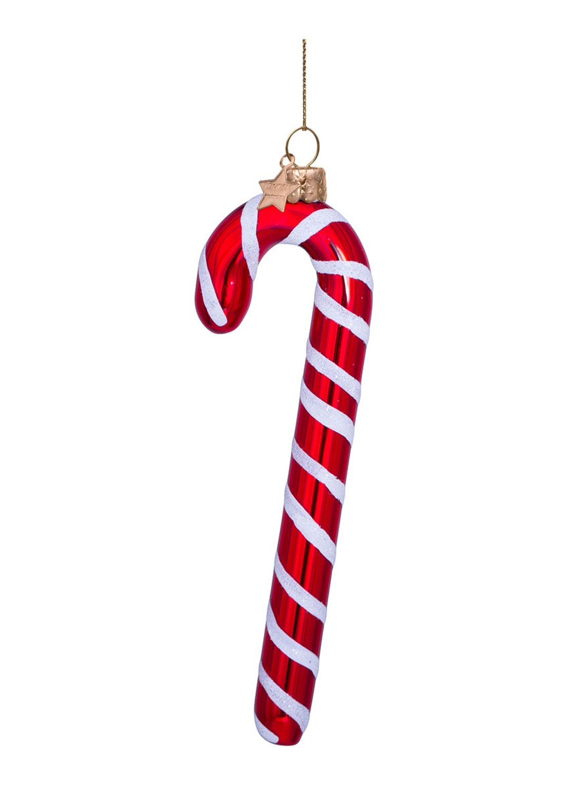 Vondels Zuurstok kersthanger 14 cm - detail 2 rood