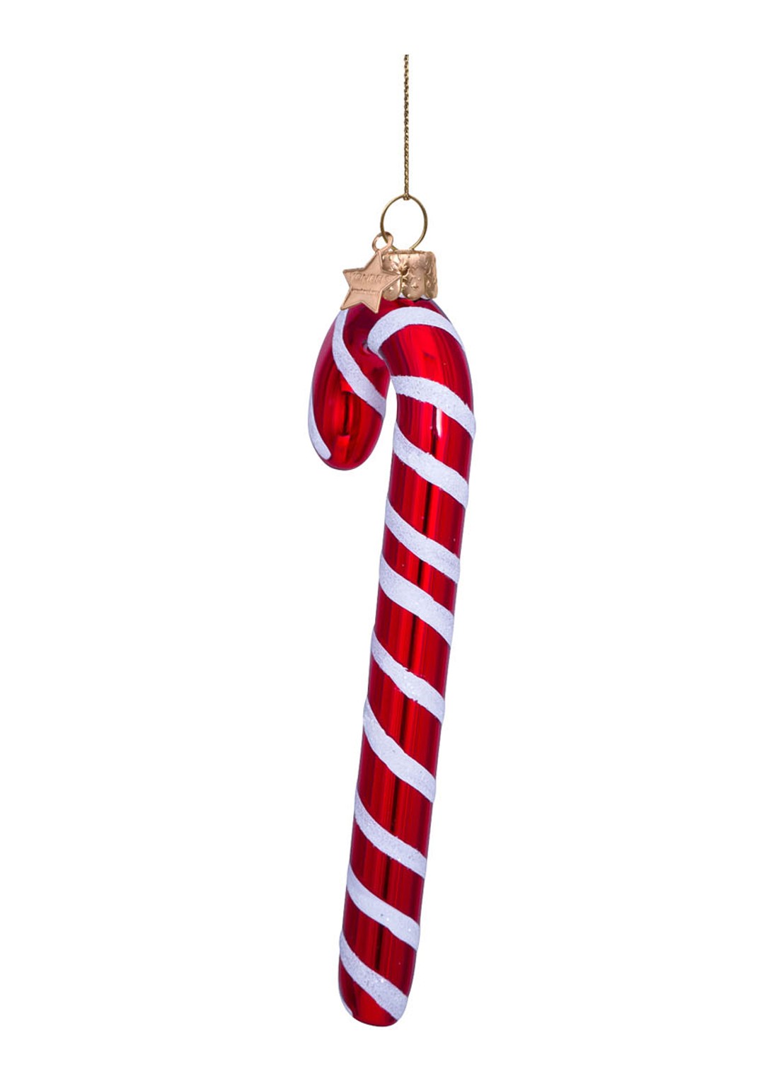 Vondels Zuurstok kersthanger 14 cm - detail 3 rood