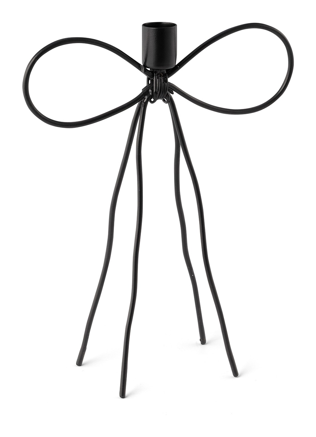 vtwonen Bow kandelaar 25 cm - achterkant zwart