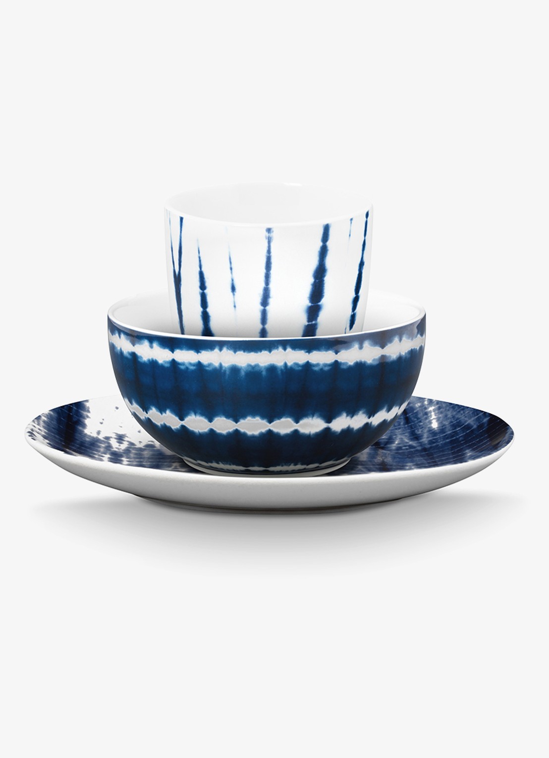vtwonen Breakfast serviesset 3-delig - voorkant blauw