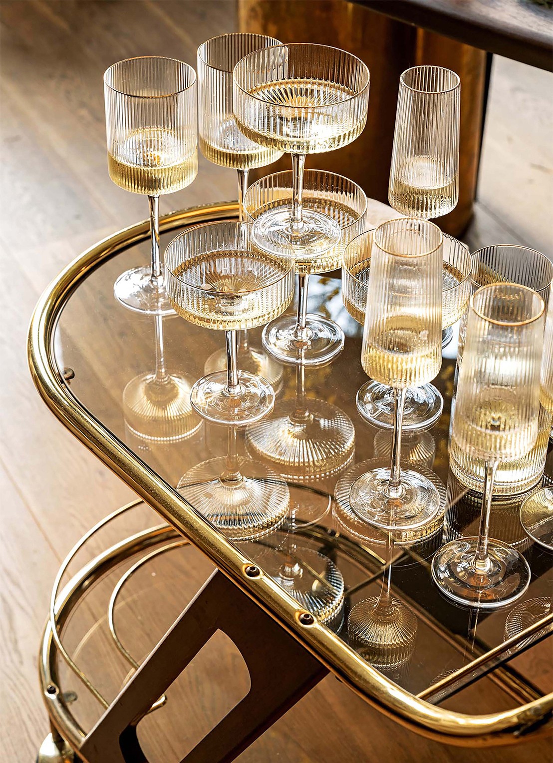 vtwonen Champagne coupe 23 cl - detail 3 goud