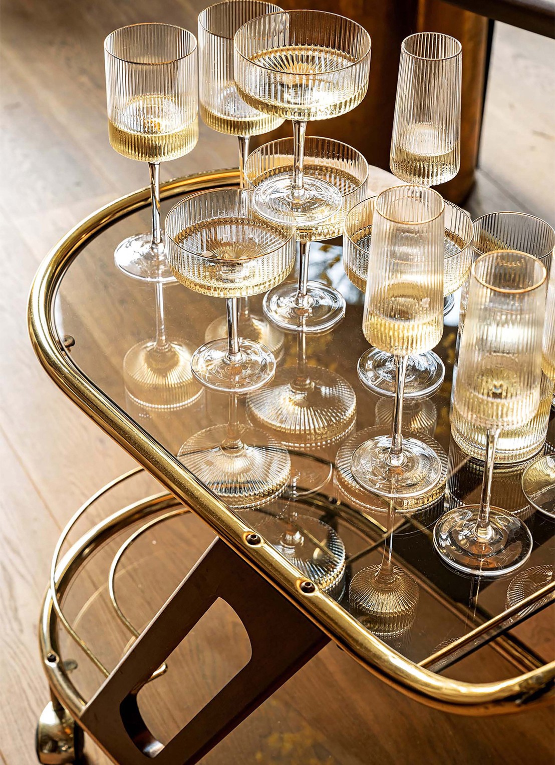 vtwonen Champagneglas 30 cl - detail transparant