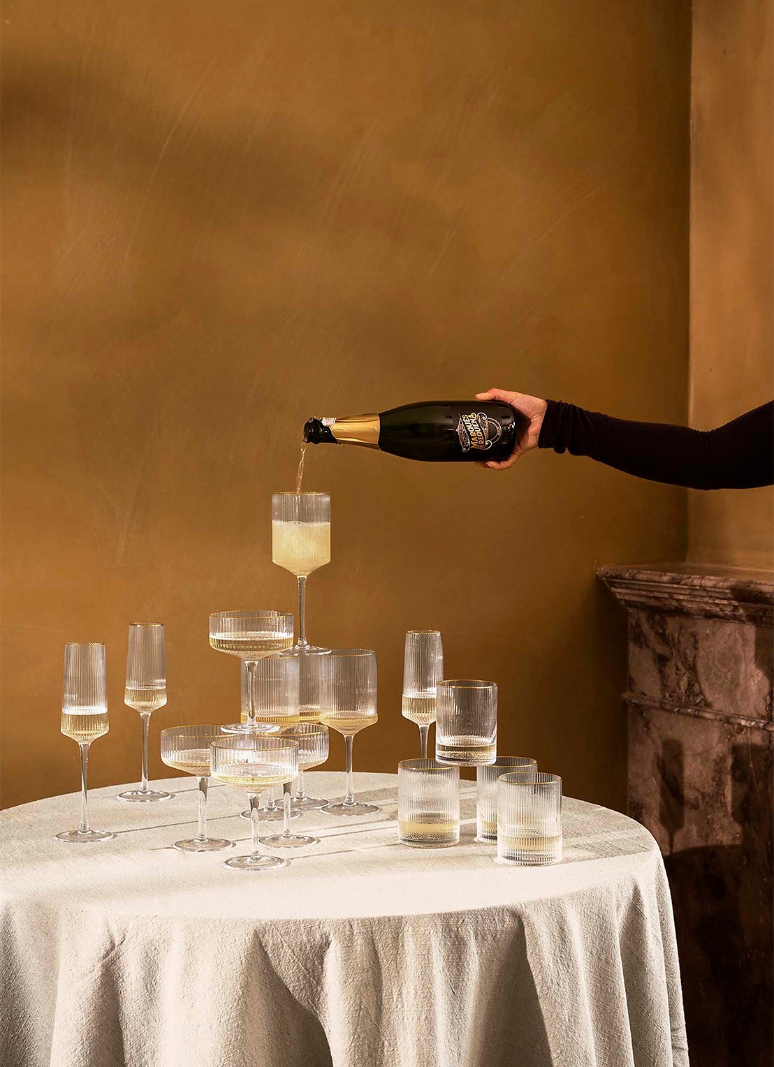 vtwonen Champagneglas 30 cl - detail 4 transparant
