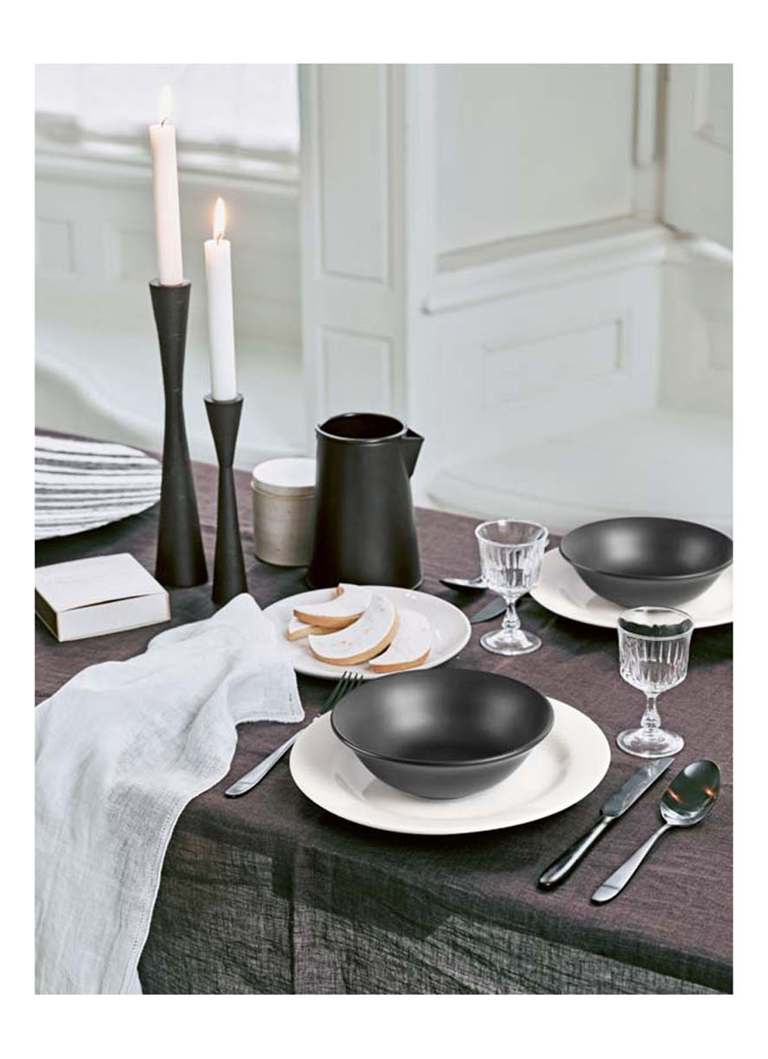 vtwonen Dinnerware serviesset 16-delig - detail 4 zwart