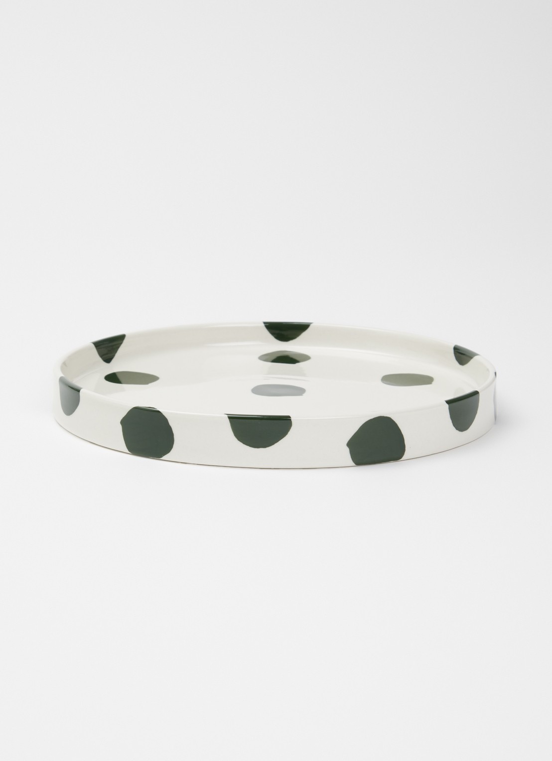 vtwonen Dots ontbijtbord 20 cm  - voorkant 2 groen