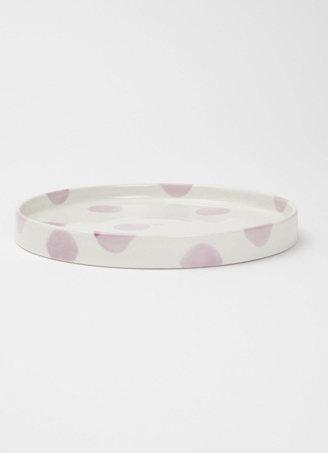 vtwonen Dots ontbijtbord 20 cm  - voorkant 2 lila