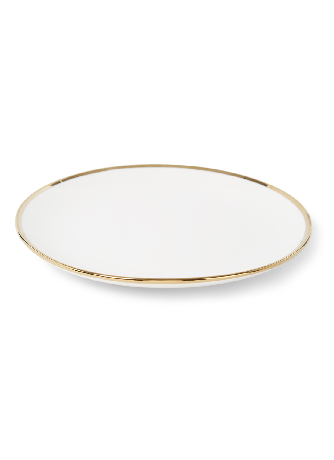 vtwonen Gold bord 20 cm - voorkant 3 wit