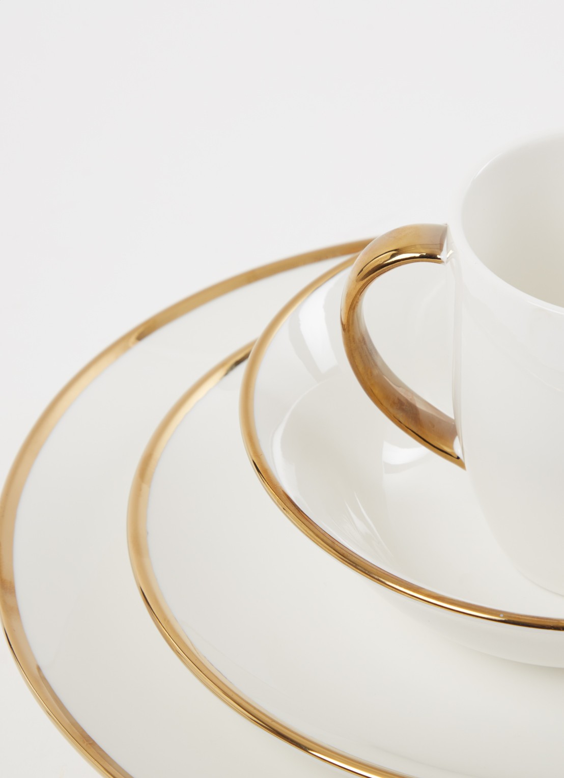 vtwonen Gold Dinnerware Raw serviesset 16-delig - detail goud