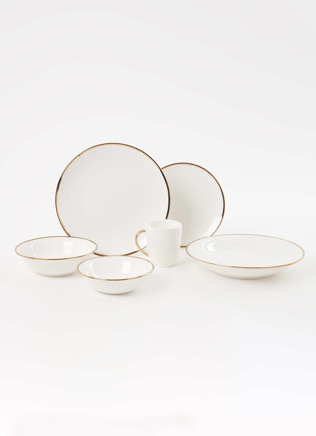 vtwonen Gold Dinnerware Raw serviesset 36-delig - voorkant 2 goud