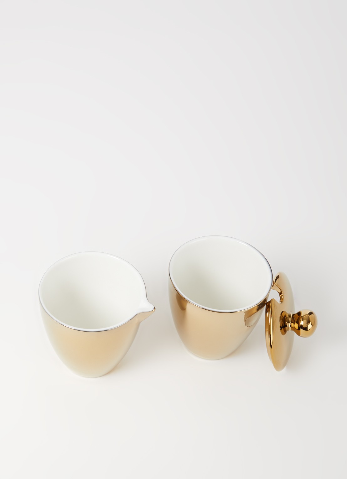 vtwonen Gold suikerpotje en melkkannetje 2-delig - detail 3 goud