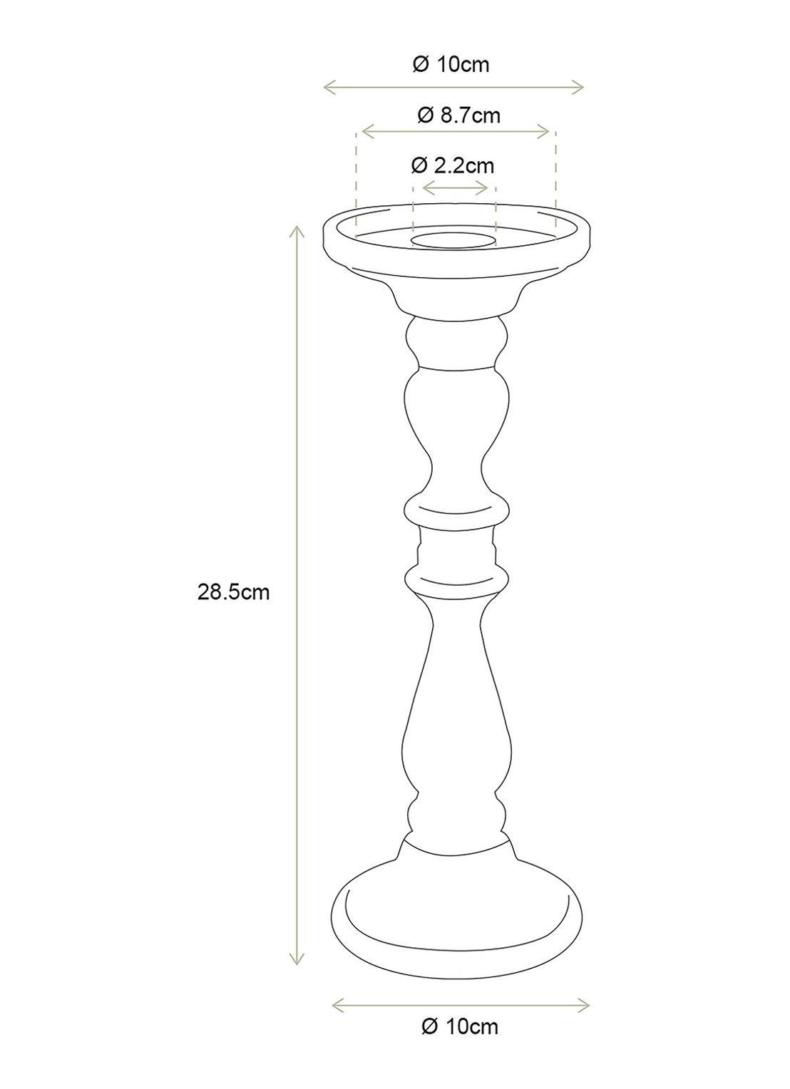 vtwonen Kandelaar 28,5 cm - detail 5 transparant