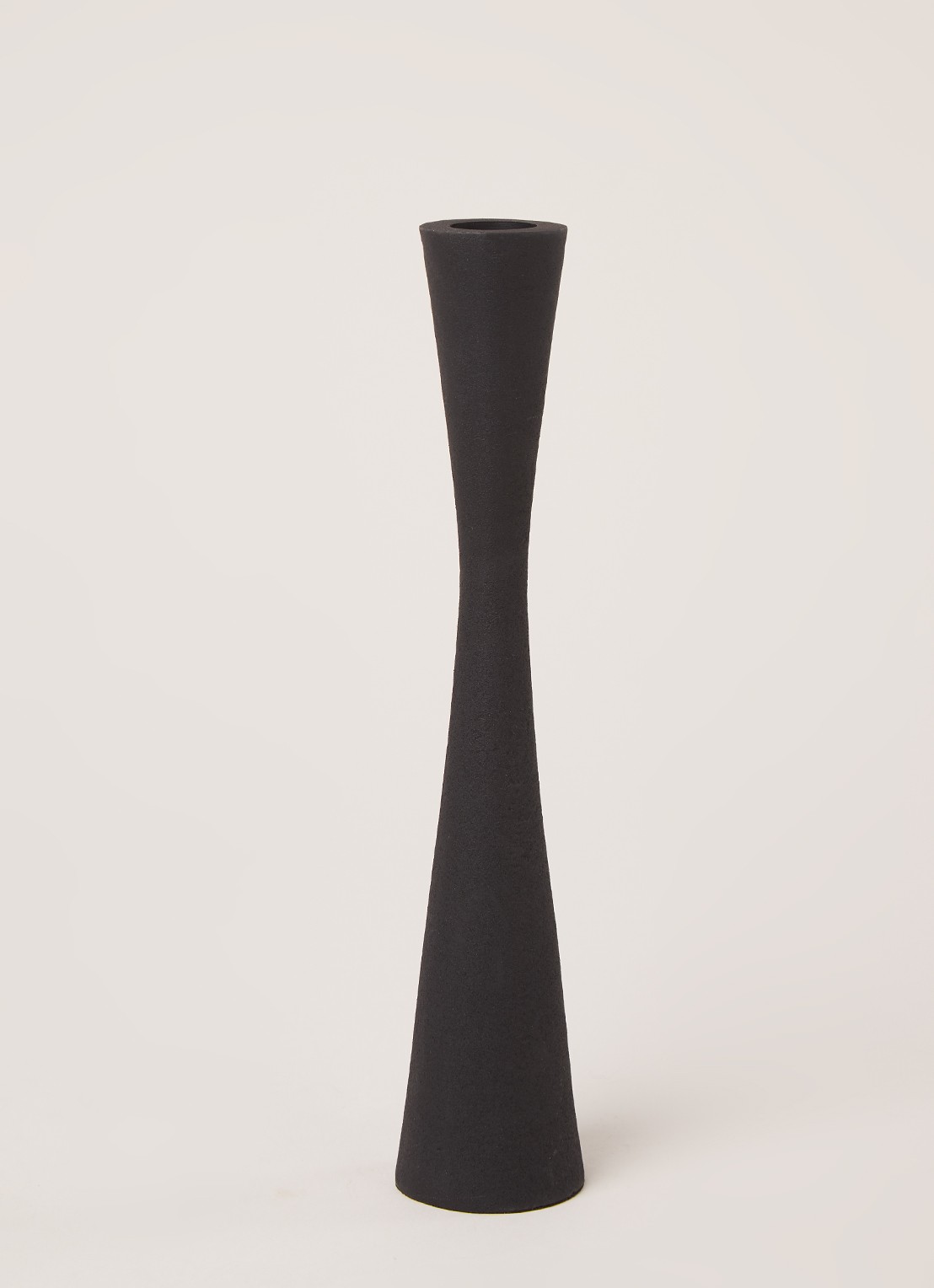 vtwonen Metal Black L kandelaar 26 cm - voorkant 2 zwart