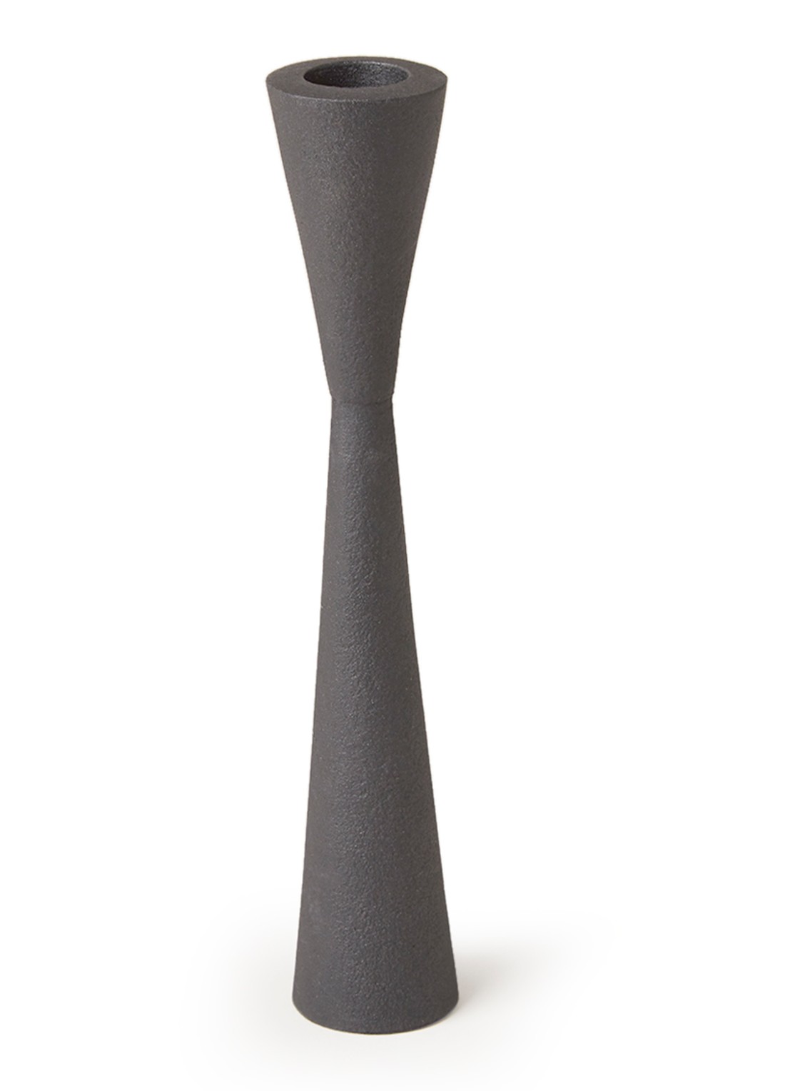 vtwonen Metal Black M kandelaar 16 cm - voorkant 2 zwart