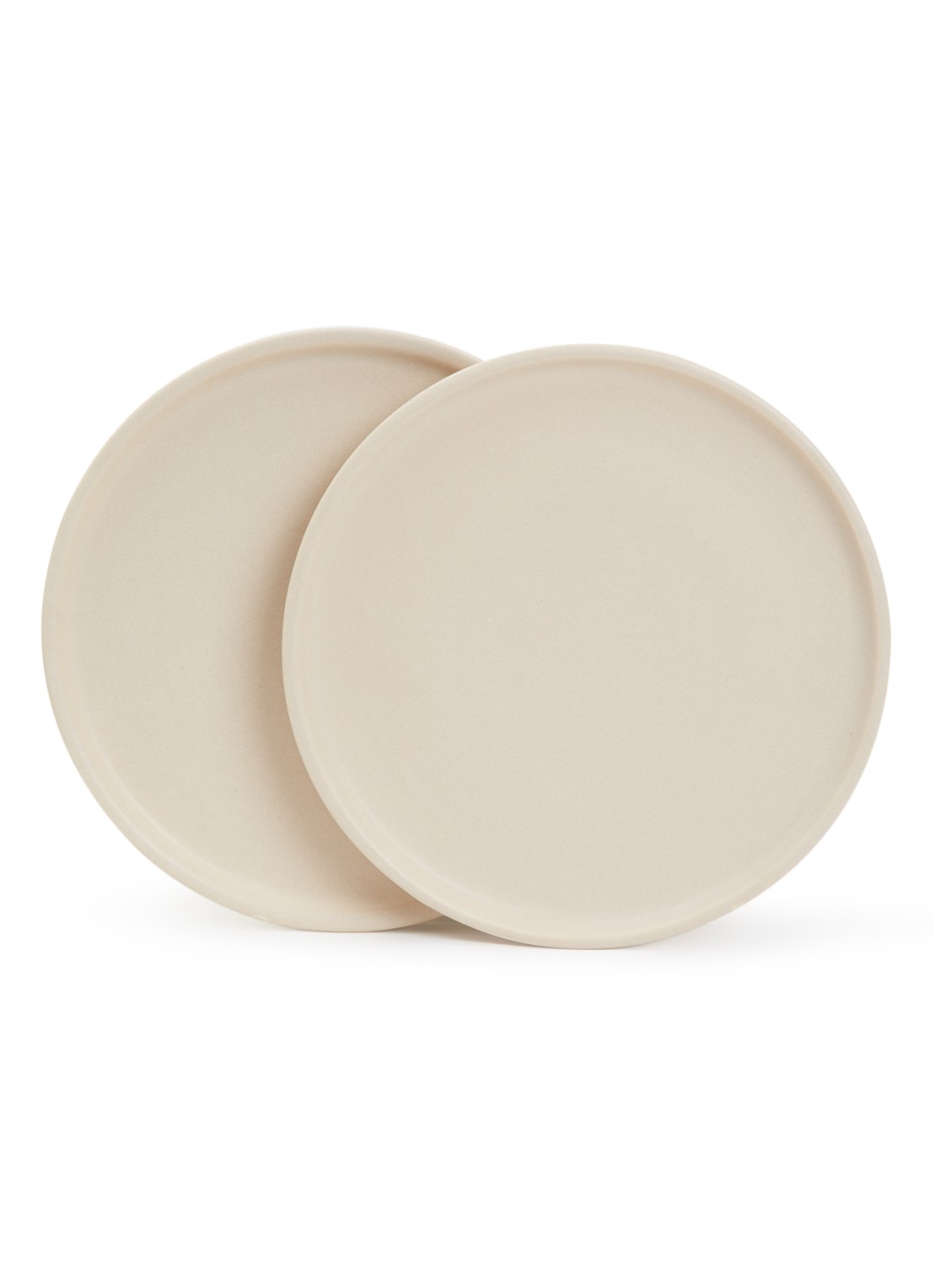 vtwonen Ontbijtbord 23 cm set van 2 - voorkant beige