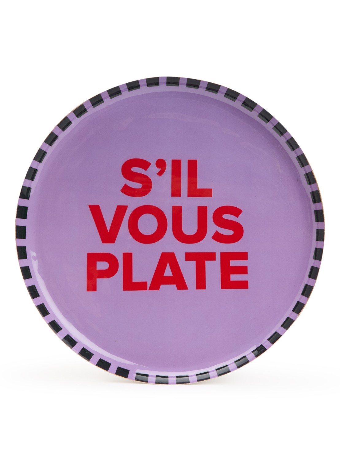 vtwonen S'il Vous wandbord 30 cm  - voorkant paars