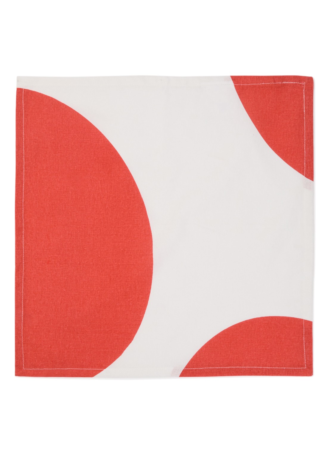 vtwonen Servet met stippendessin 40 x 40 cm set van 4  - voorkant rood