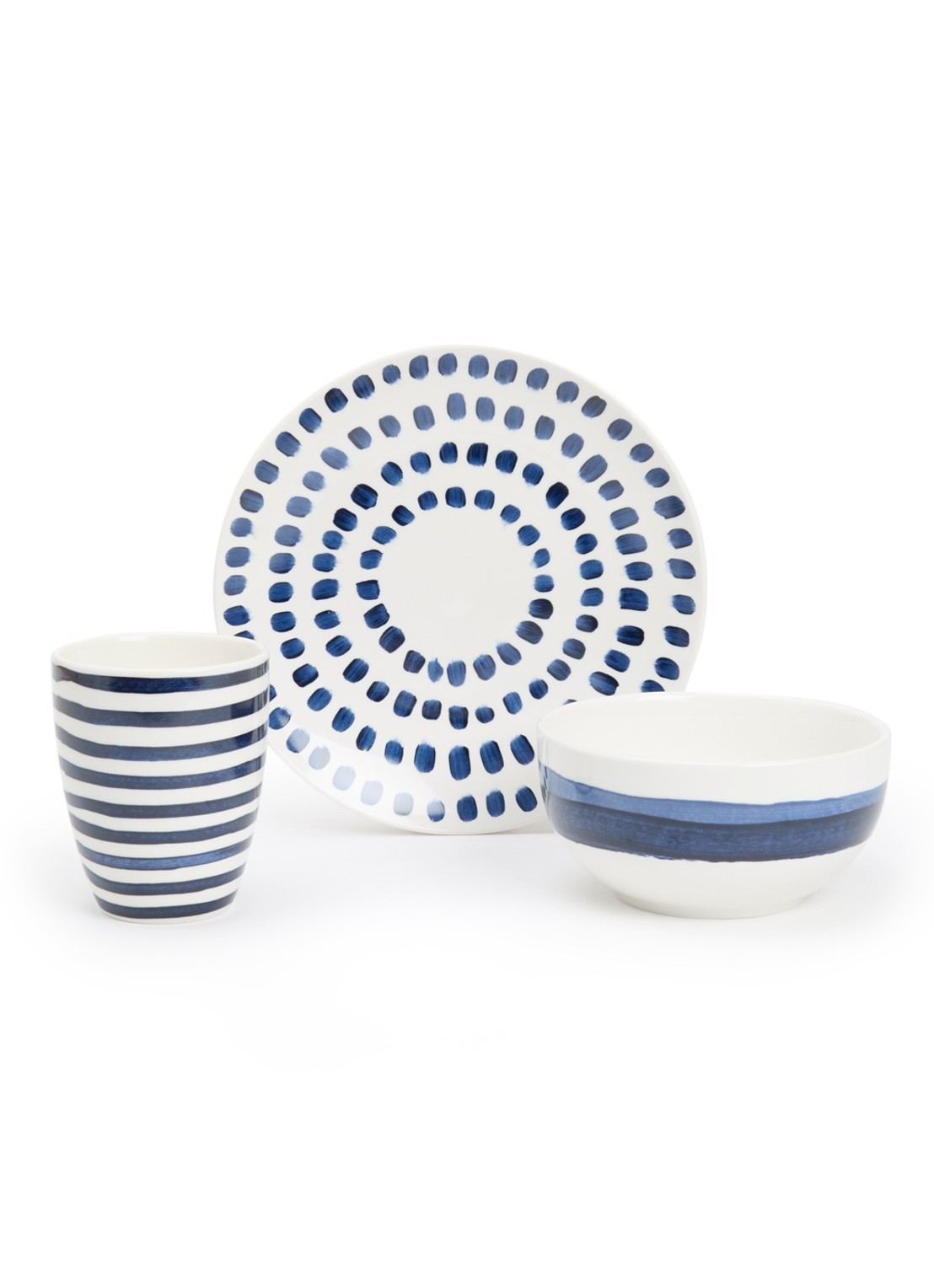 vtwonen Serviesset 3-delig - voorkant blauw