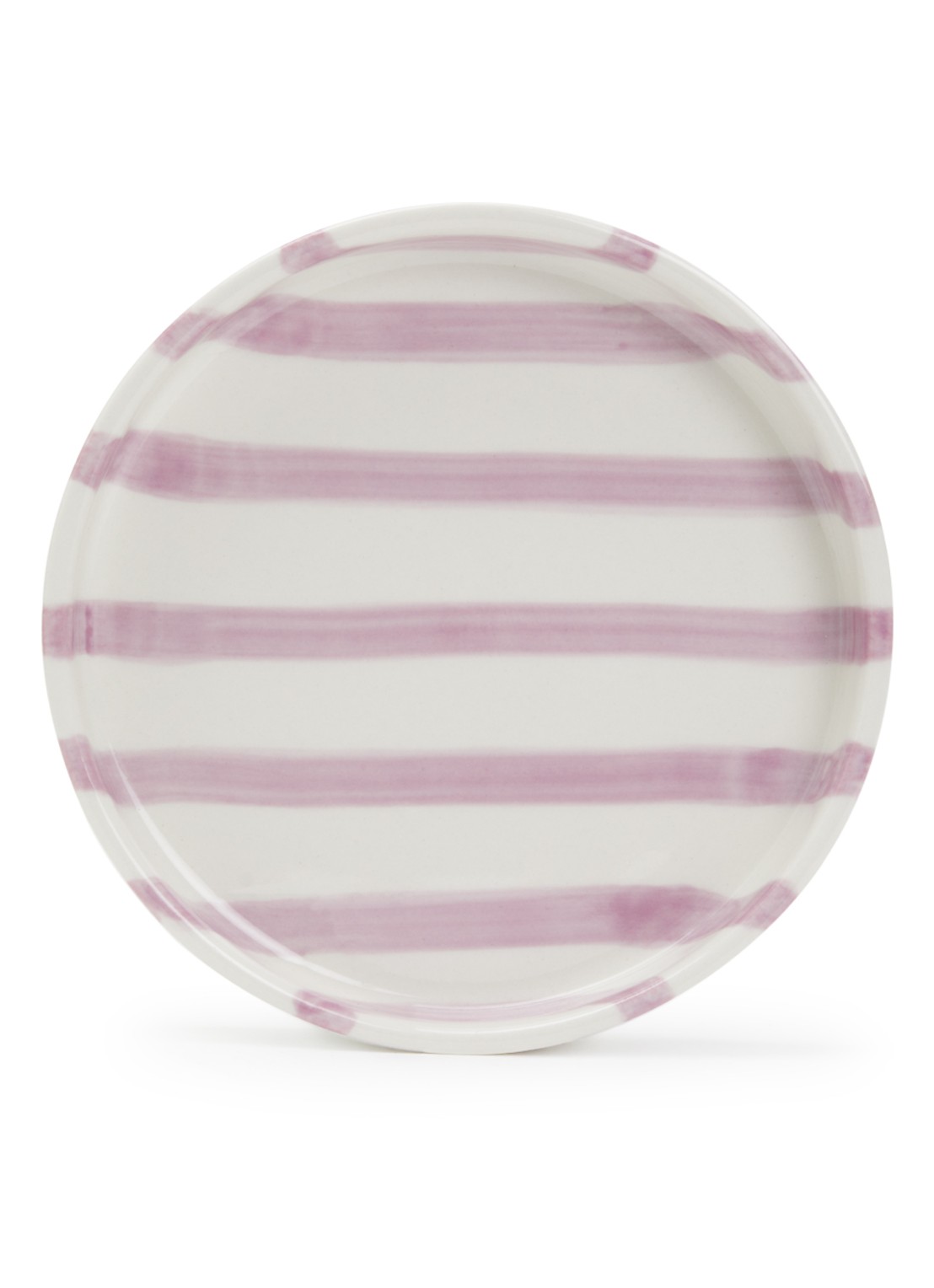 vtwonen Stripes gebaksbordje 13 cm  - voorkant lila