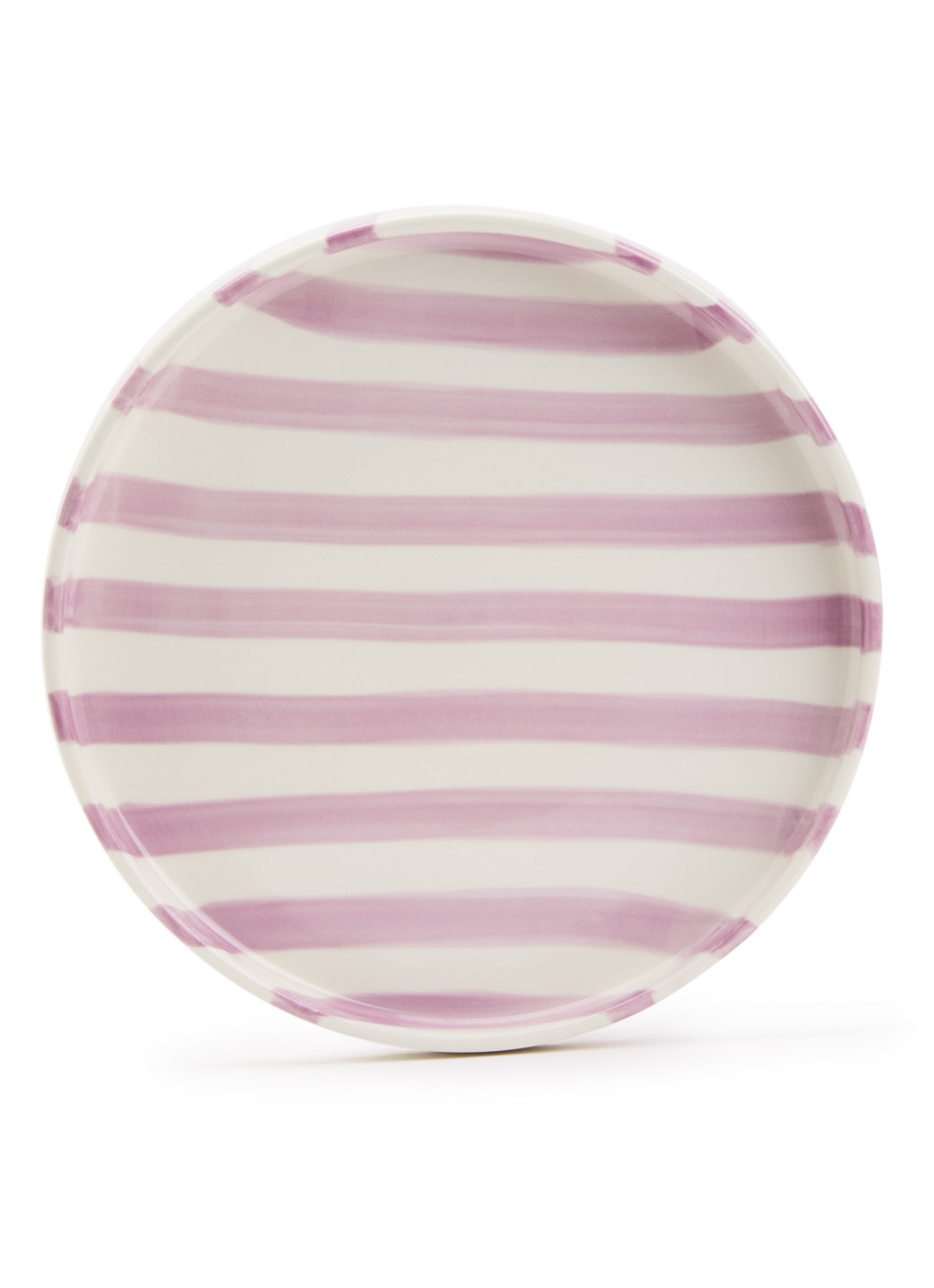 vtwonen Stripes ontbijtbord 20 cm  - voorkant lila
