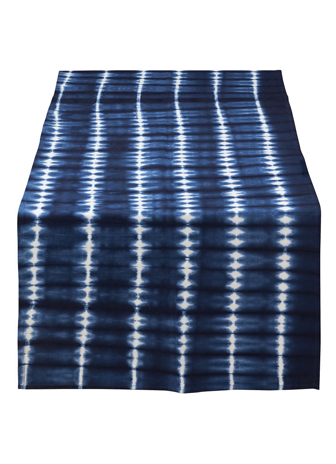 vtwonen Tafelloper met tie-dye dessin 60 x 180 cm - voorkant donkerblauw