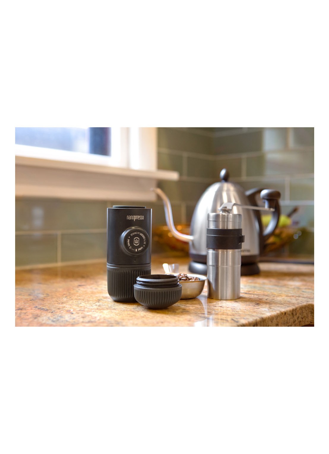Wacaco Nanopresso draagbare espressomachine - detail 5 zwart