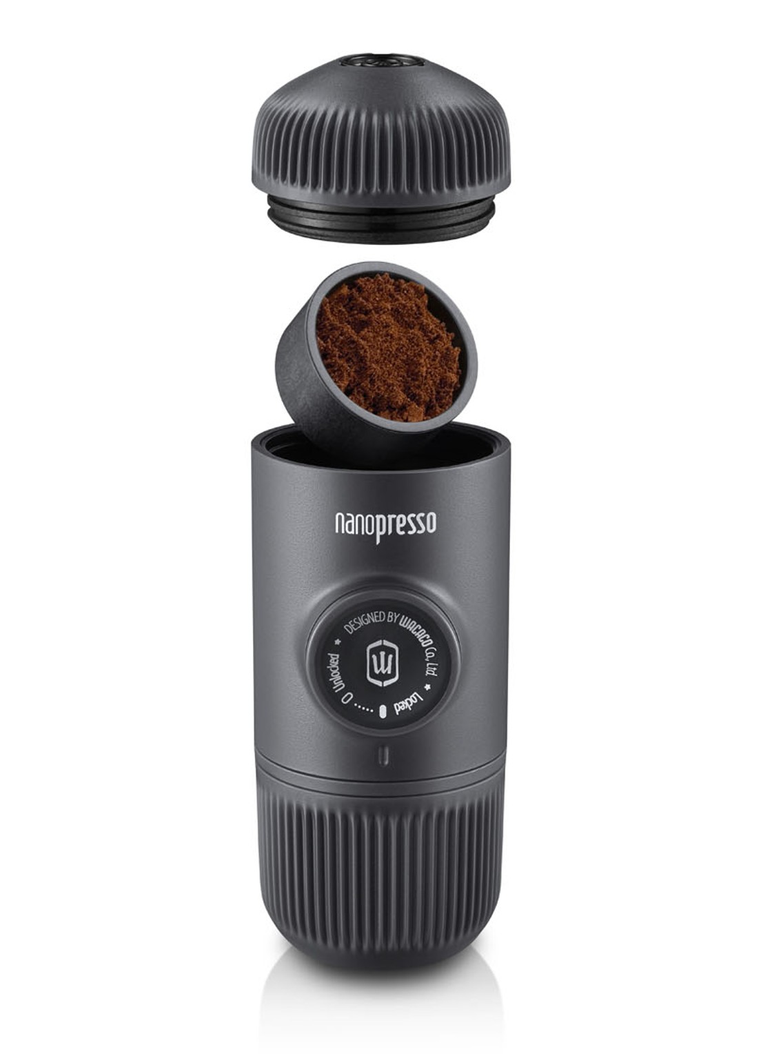 Wacaco Nanopresso draagbare espressomachine - voorkant 2 zwart