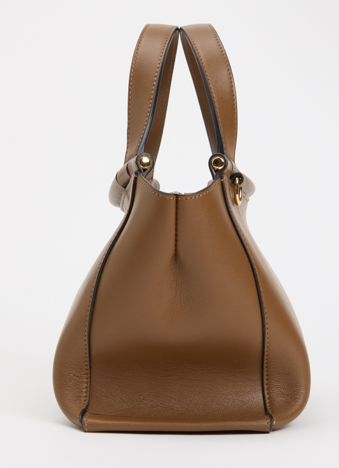 Wandler Ida handtas van kalfsleer met afneembare schouderriem - detail 3 cognac