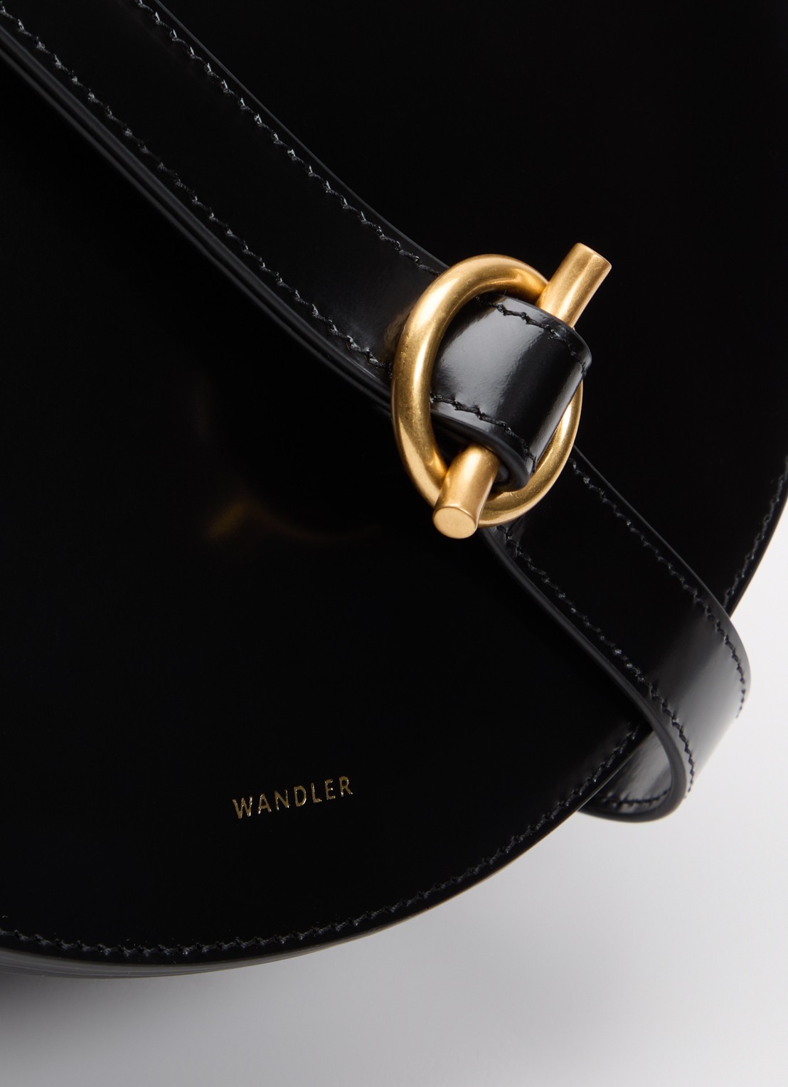Wandler Kate crossbodytas van kalfsleer - detail 3 zwart