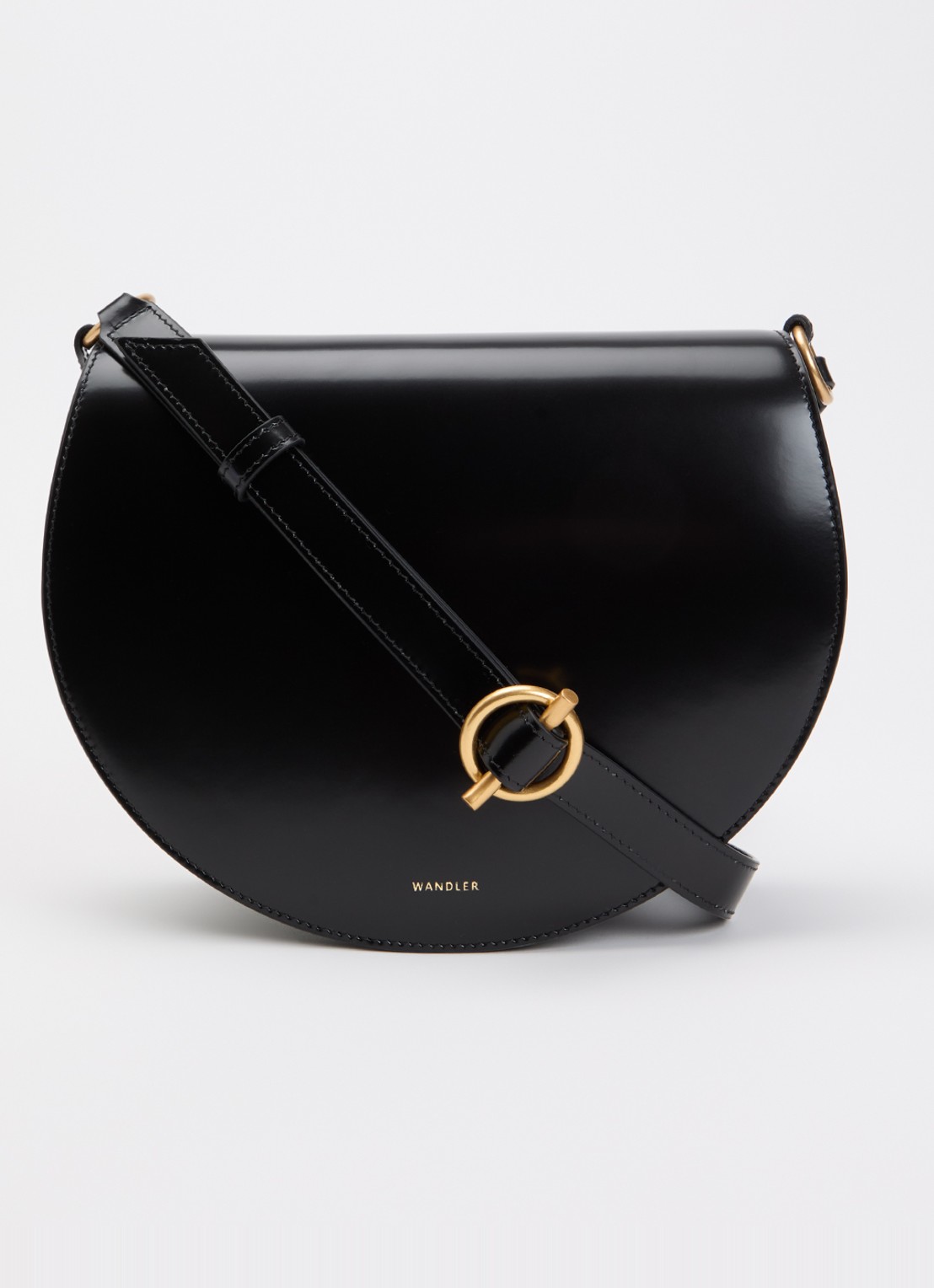 Wandler Kate crossbodytas van kalfsleer - voorkant 6 zwart