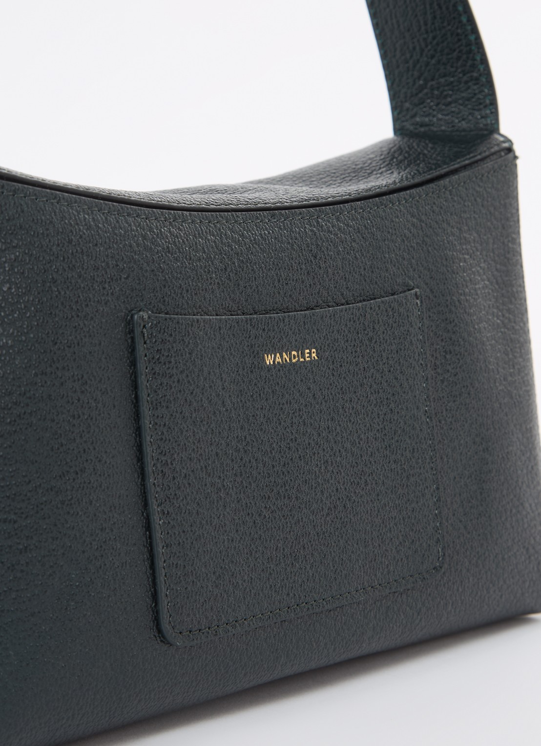 Wandler Oscar Baguette schoudertas van kalfsleer - detail 6 groen