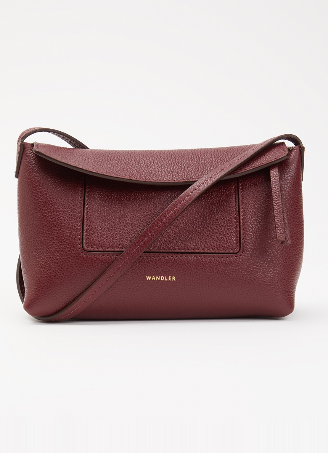 Wandler Penelope Slouch Mini schoudertas van kalfsleer - voorkant 6 bordeauxrood