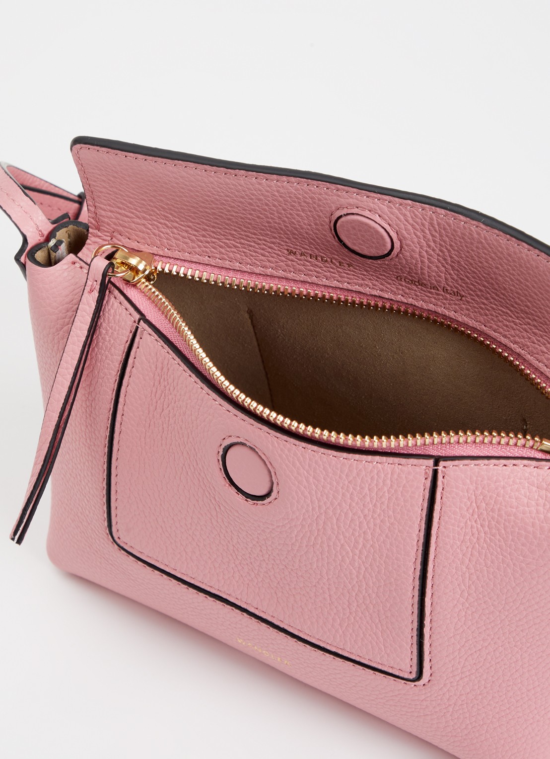 Wandler Penelope Slouch schoudertas van kalfsleer - detail 4 roze