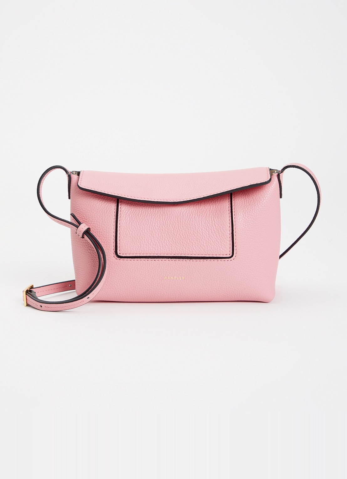 Wandler Penelope Slouch schoudertas van kalfsleer - voorkant 2 roze
