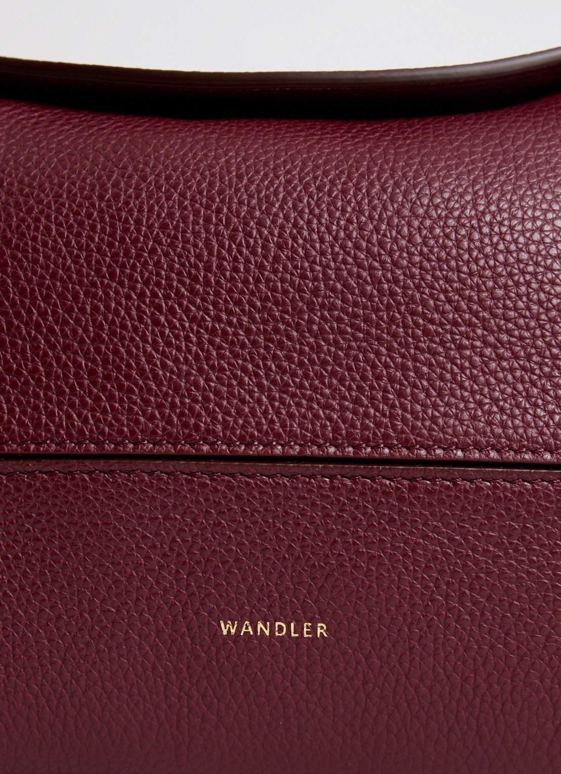 Wandler Penelope Slouch schoudertas van kalfsleer - detail 3 bordeauxrood