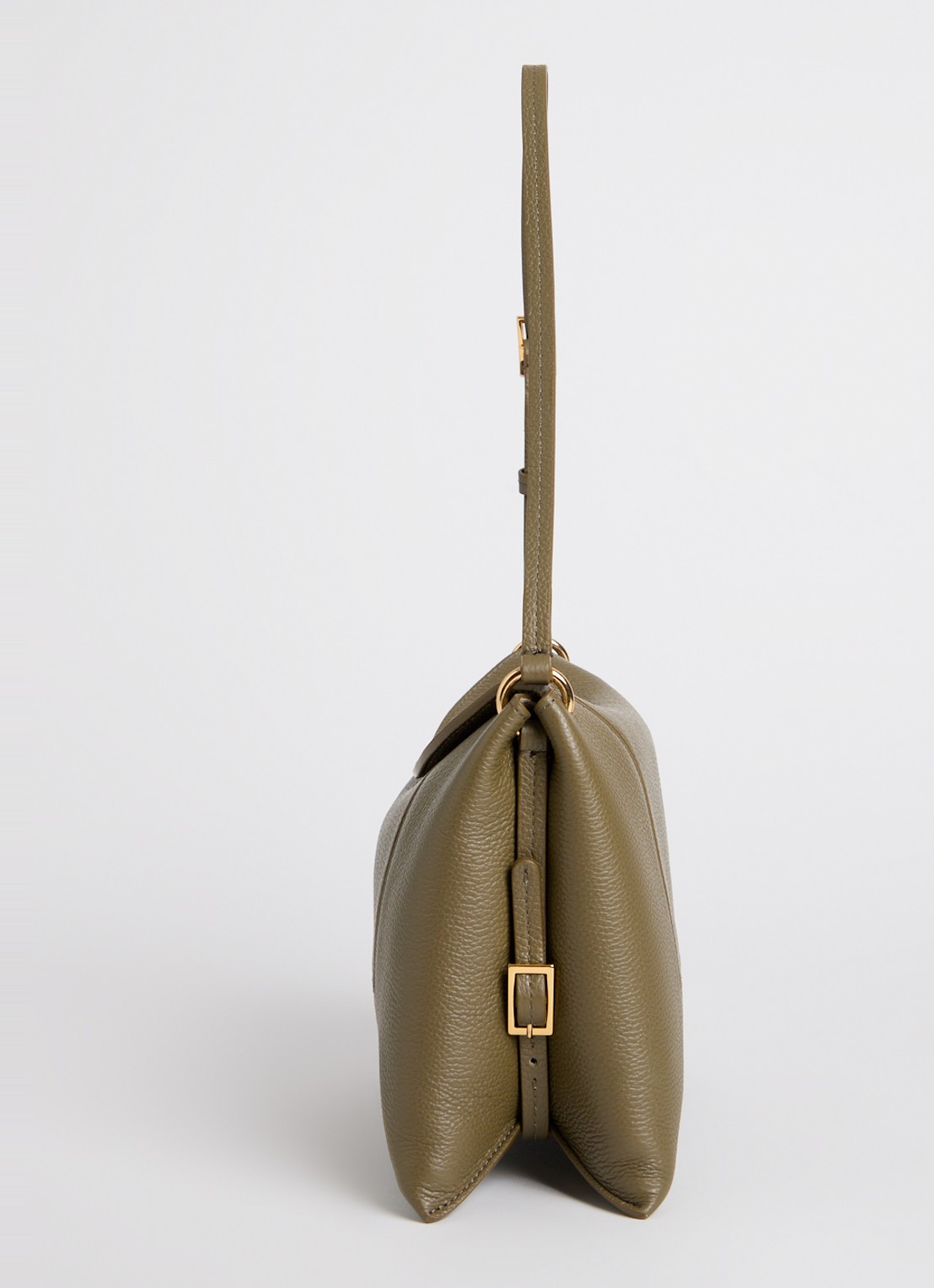 Wandler Penelope Slouch schoudertas van kalfsleer - detail 6 olijfgroen