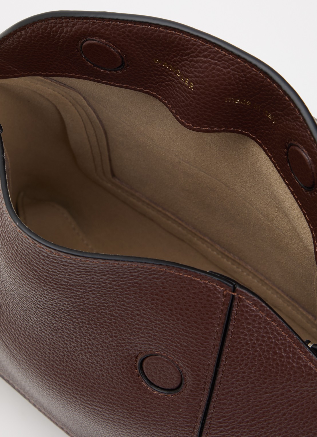 Wandler Penelope Slouch schoudertas van kalfsleer - detail 3 donkerbruin