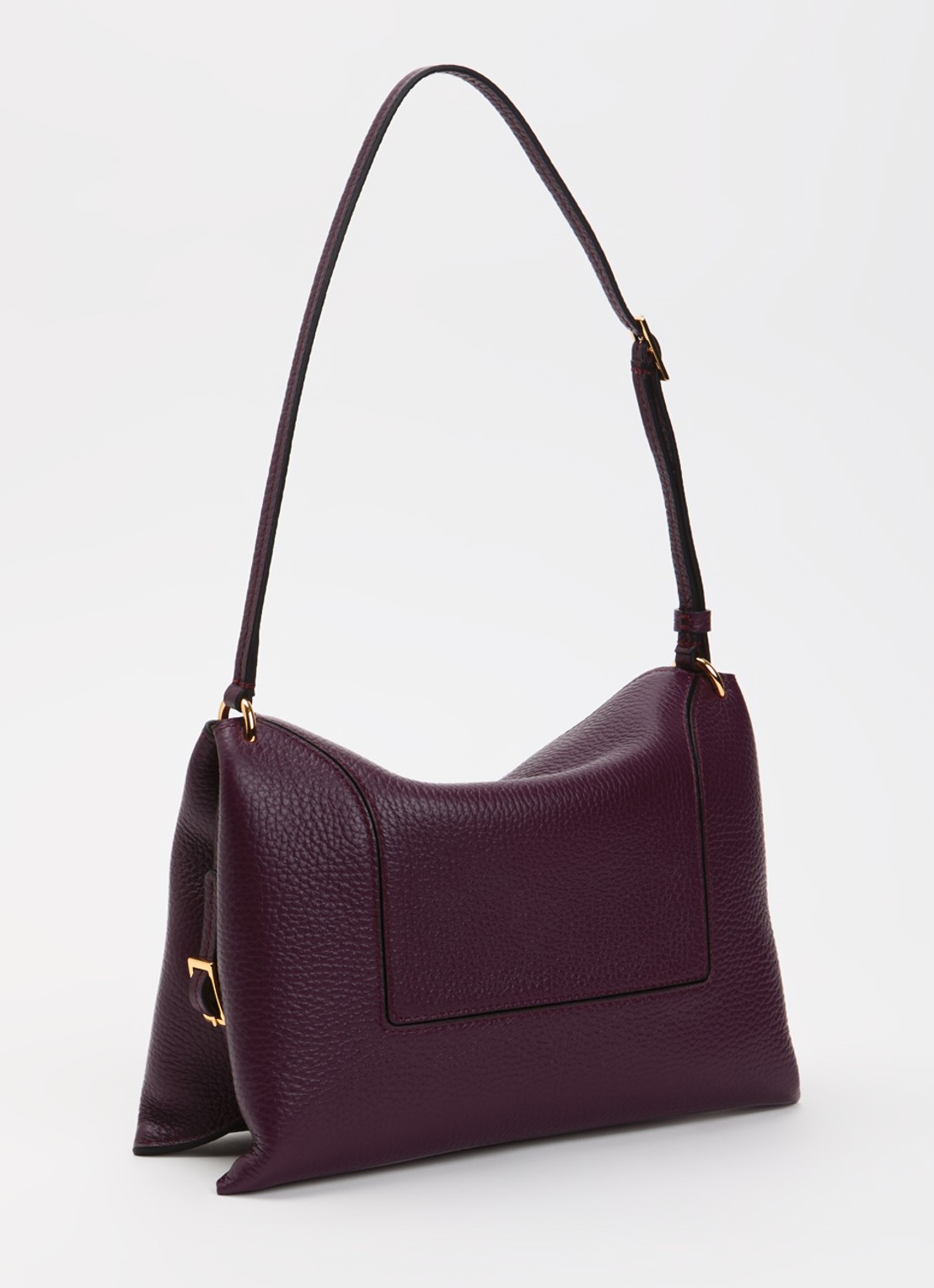 Wandler Penelope Slouch schoudertas van kalfsleer - achterkant 5 aubergine