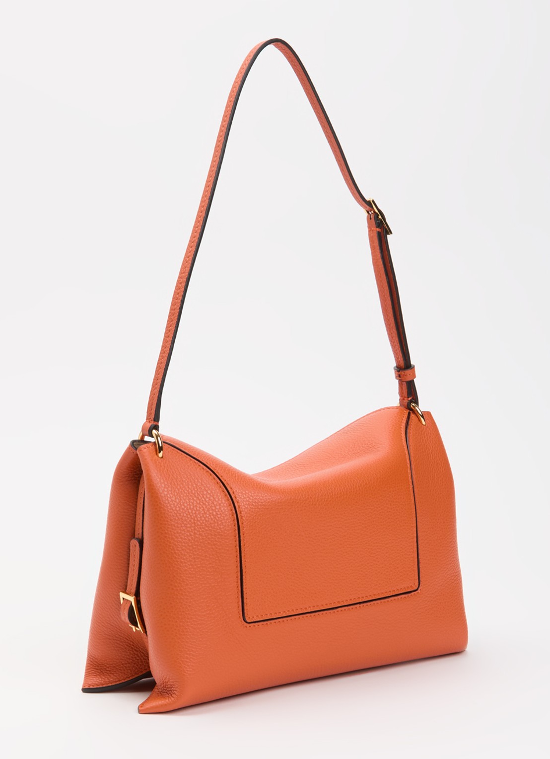 Wandler Penelope Slouch schoudertas van kalfsleer - achterkant orange